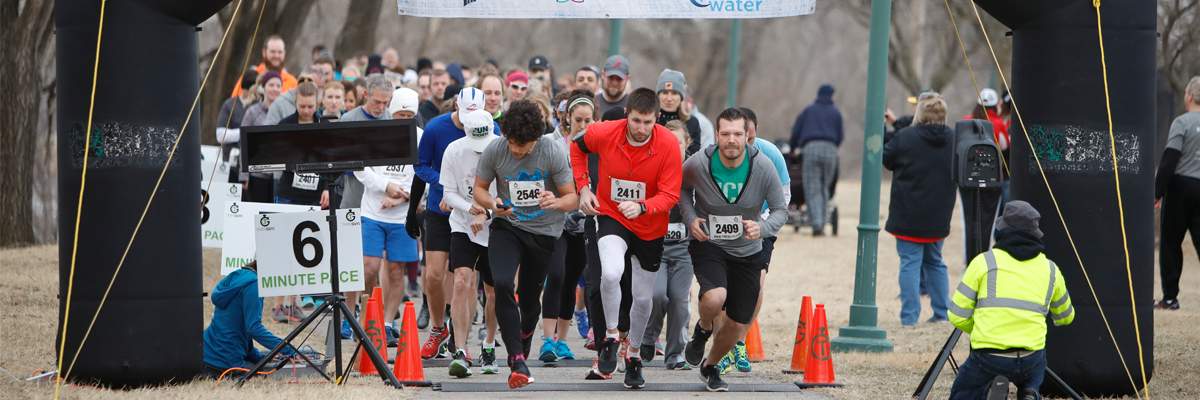 Runners participating in the Clean Water 5K
